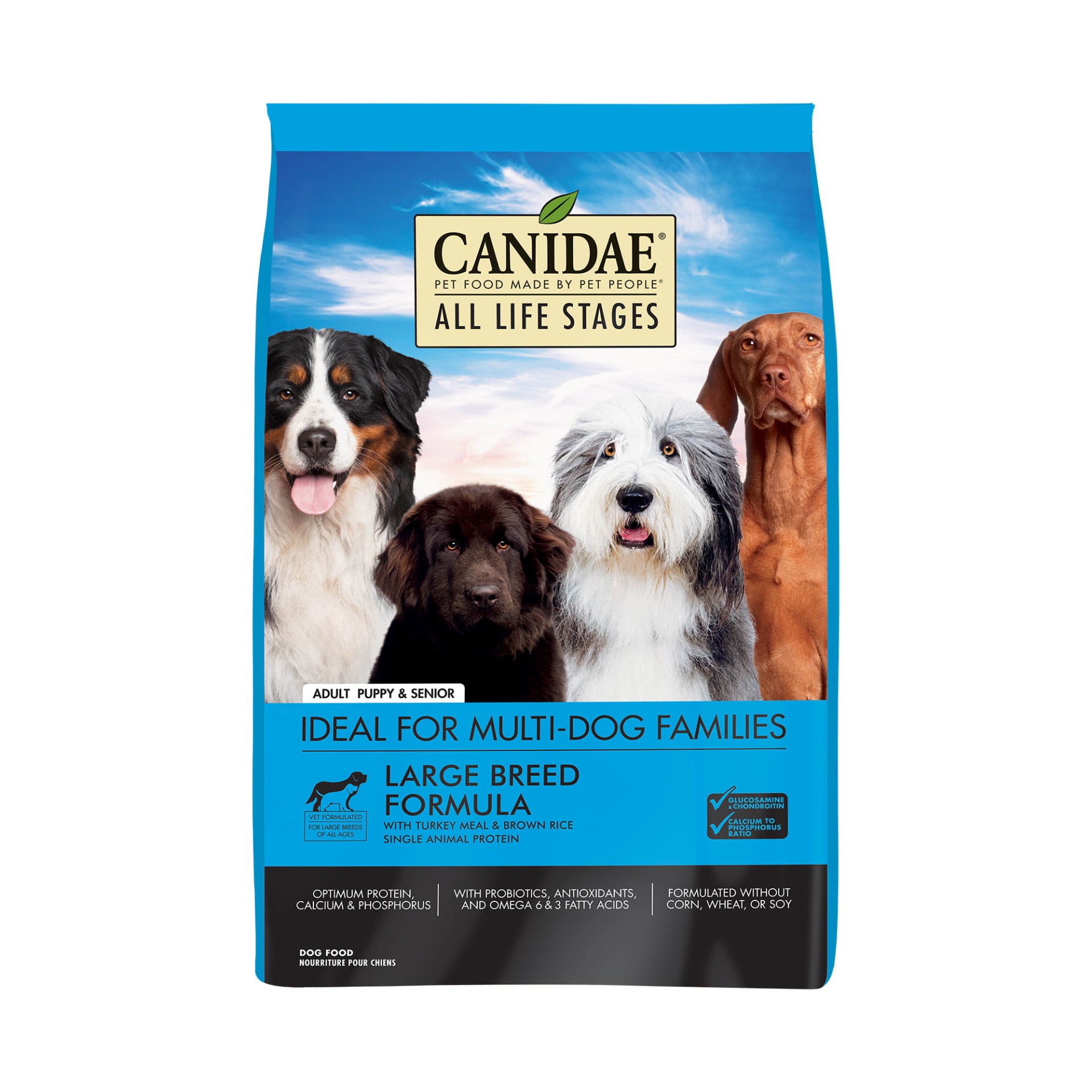 slide 1 of 1, CANIDAE All Life Stages Large Breed Dog Dry Food Turkey Meal & Brown Rice Formula, 44 lb
