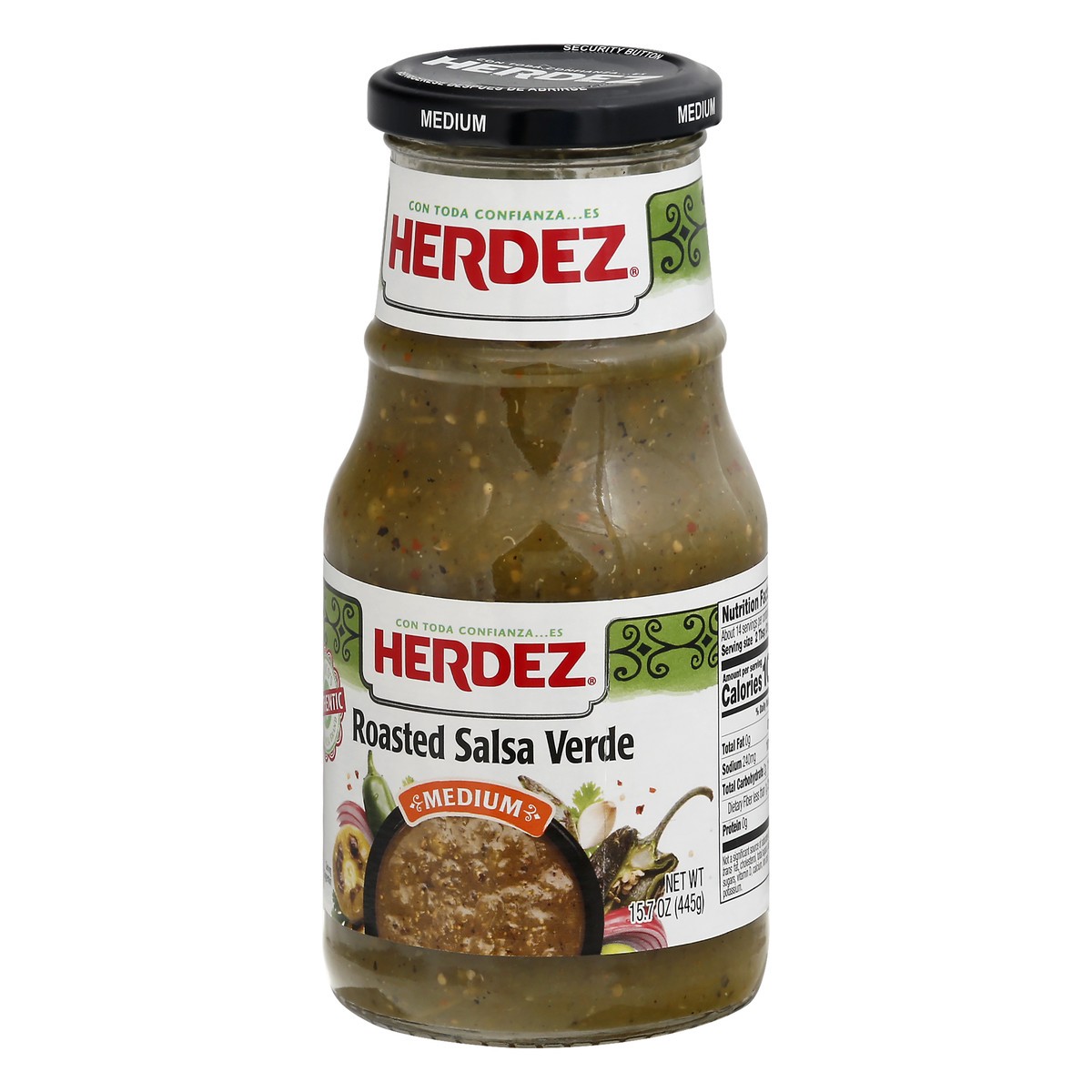 slide 8 of 9, Herdez Roasted Medium Salsa Verde 15.7 oz, 15.7 oz