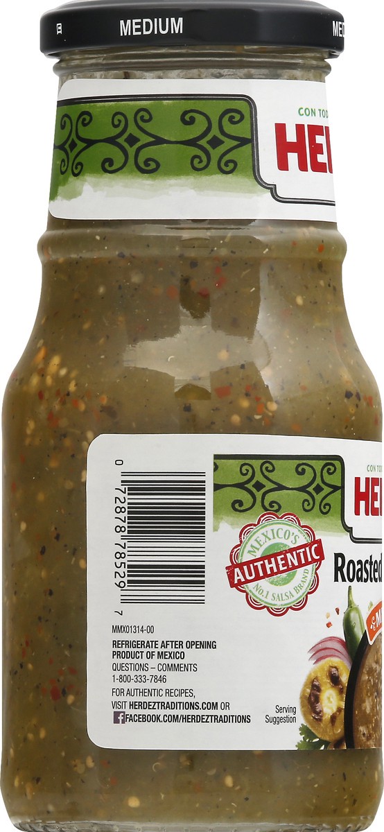 slide 2 of 9, Herdez Roasted Medium Salsa Verde 15.7 oz, 15.7 oz