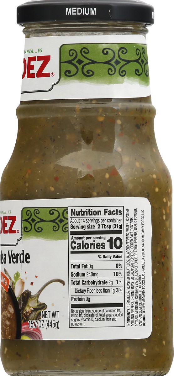 slide 7 of 9, Herdez Roasted Medium Salsa Verde 15.7 oz, 15.7 oz