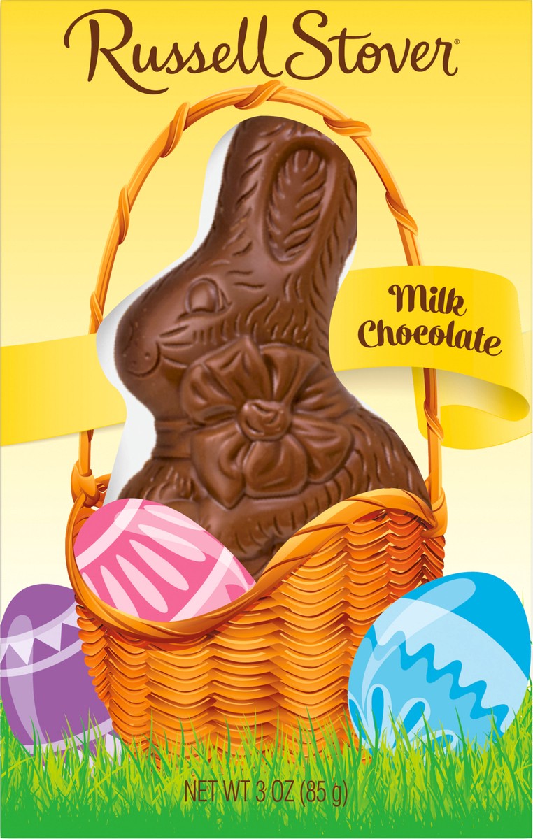 slide 5 of 8, Russell Stover Easter Solid Milk Chocolate Easter Bunny, 3 oz., 3 oz