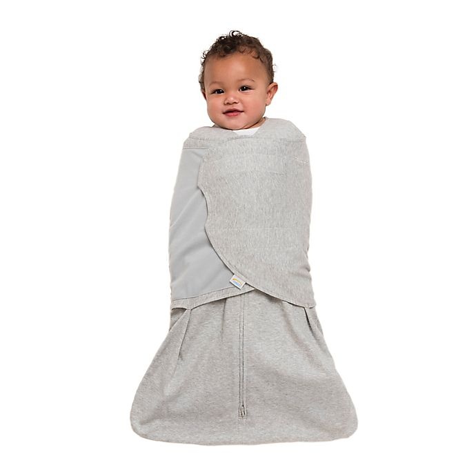 slide 2 of 5, HALO SleepSack Newborn Multi-Way Adjustable Cotton Swaddle - Heather Grey, 1 ct