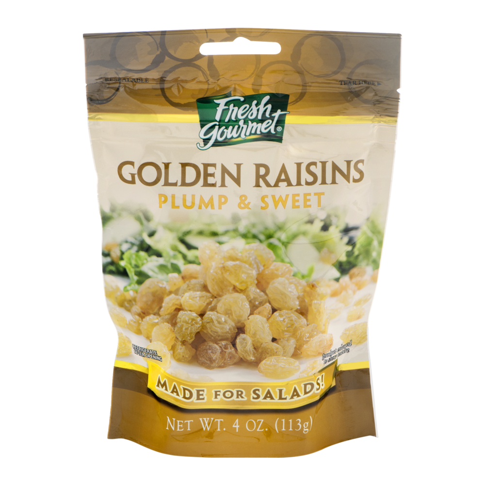 slide 1 of 1, Fresh Gourmet Plump & Sweet Golden Raisins, 4 oz