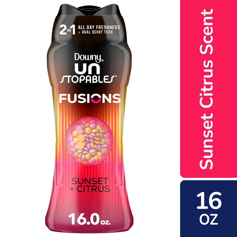 slide 2 of 6, Downy Unstopables Fusions Beads Sunset And Citrus 16.0 Ounces, 16 oz