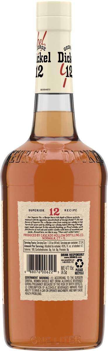 slide 2 of 3, George Dickel Signature Recipe Tennessee Whisky, 1 L, 1 liter