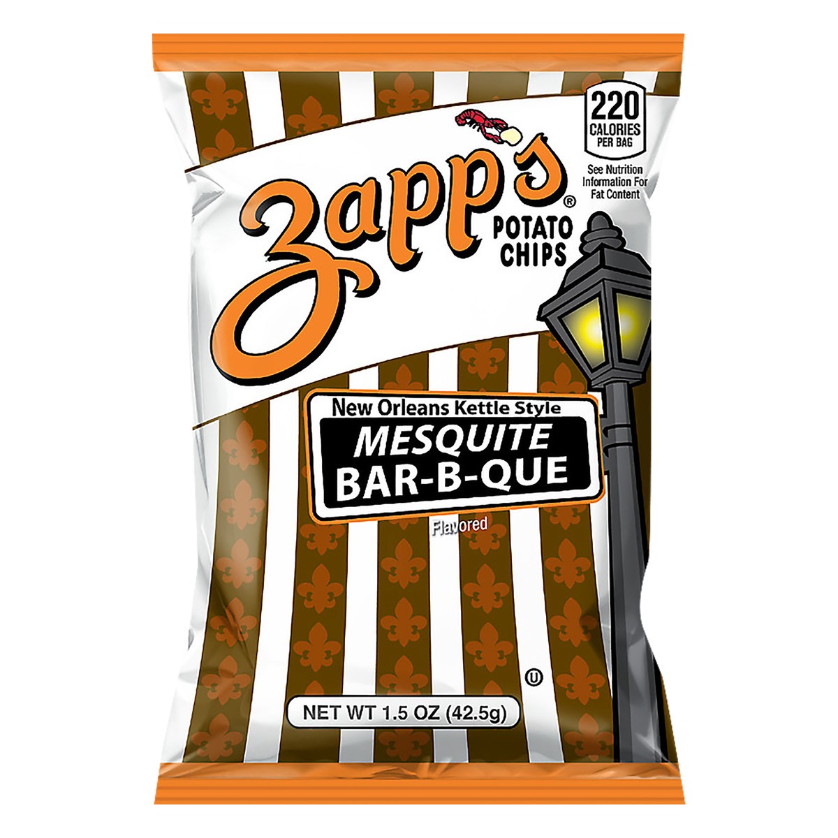 slide 2 of 11, Zapp's New Orleans Kettle Style Mesquite Bar-B-Que Flavored Potato Chips 1.5 oz, 1.5 oz