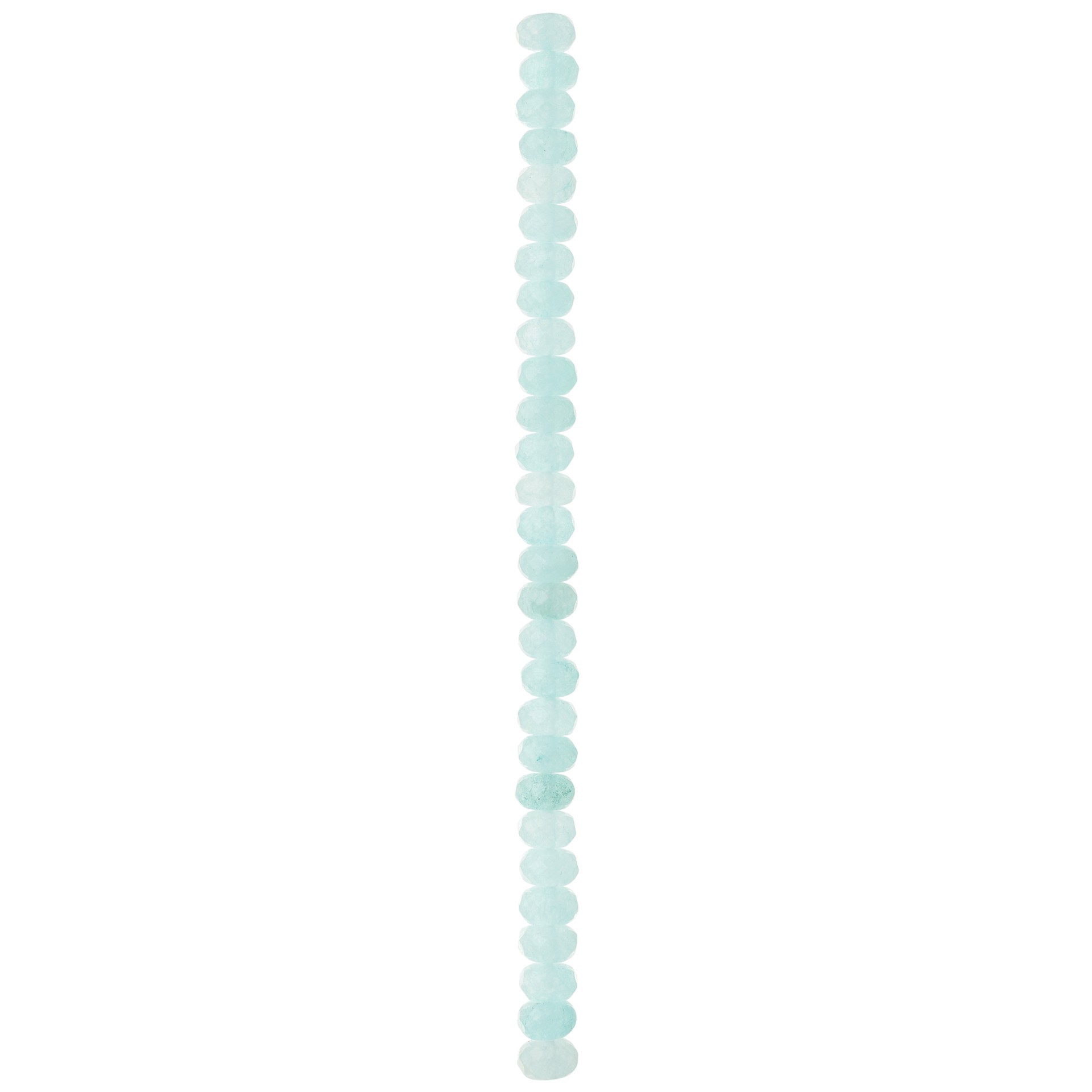 slide 3 of 3, Aqua Dyed Quartz Faceted Rondelle Beads, 8mm By Bead Landing, 8mm