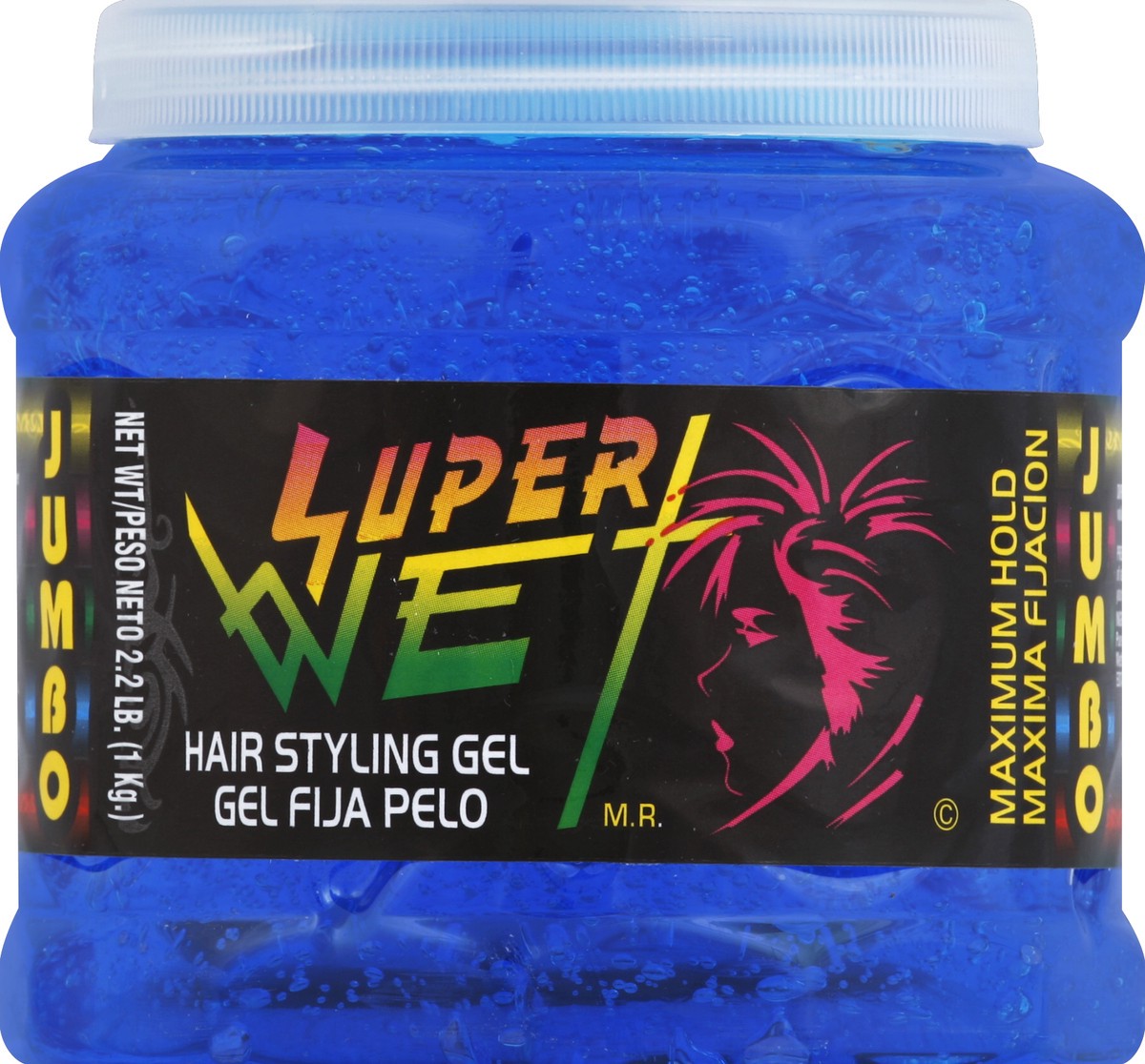 slide 2 of 4, Super Wet Plus Blue Styling Gel, 35.2 oz