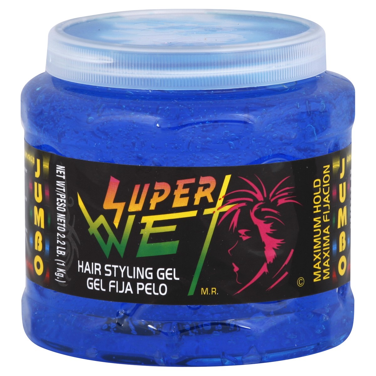 slide 4 of 4, Super Wet Plus Blue Styling Gel, 35.2 oz