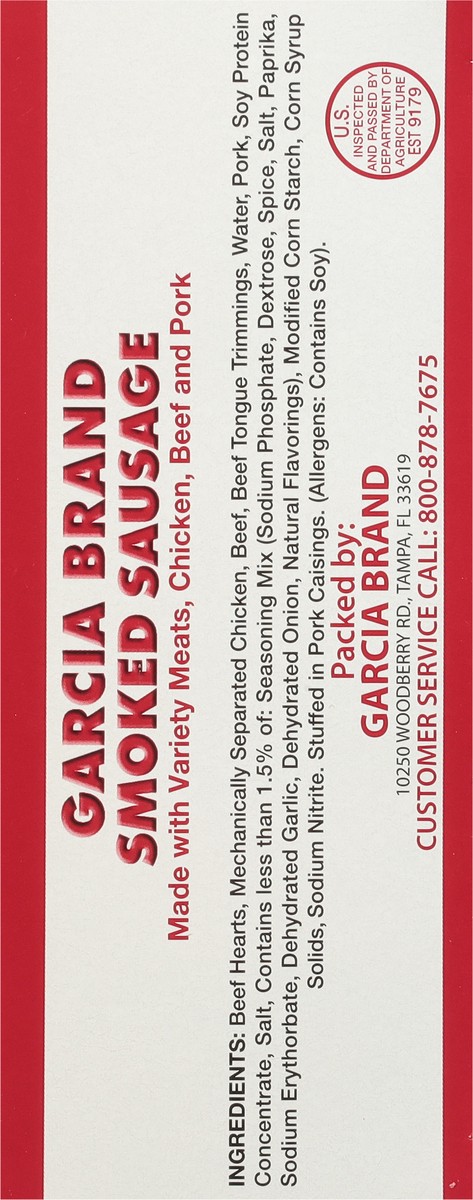slide 5 of 9, Garcia Foods Garcia Brand Smoked Sausage 1.75 lb, 1.75 lb