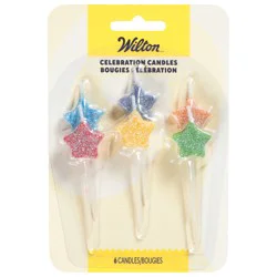 Wilton Star Pick Celebration Candles 6 Each