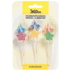 Wilton Star Pick Celebration Candles 6 Each
