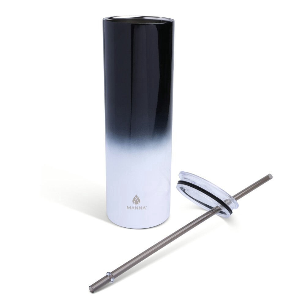 slide 3 of 4, Manna Stainless Steel Skinny Tumber - Black Ombre, 30 oz