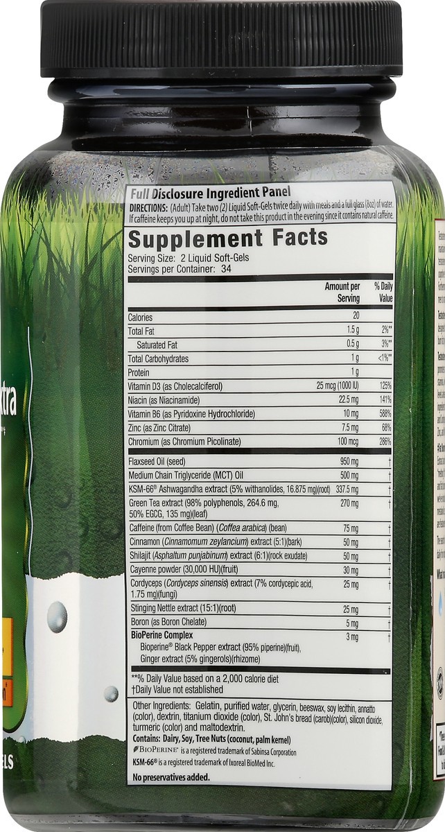 slide 10 of 12, Irwin Naturals Dual Action Testosterone-Extra Liquid Soft-Gels Fat Burner 68 ea, 68 ct