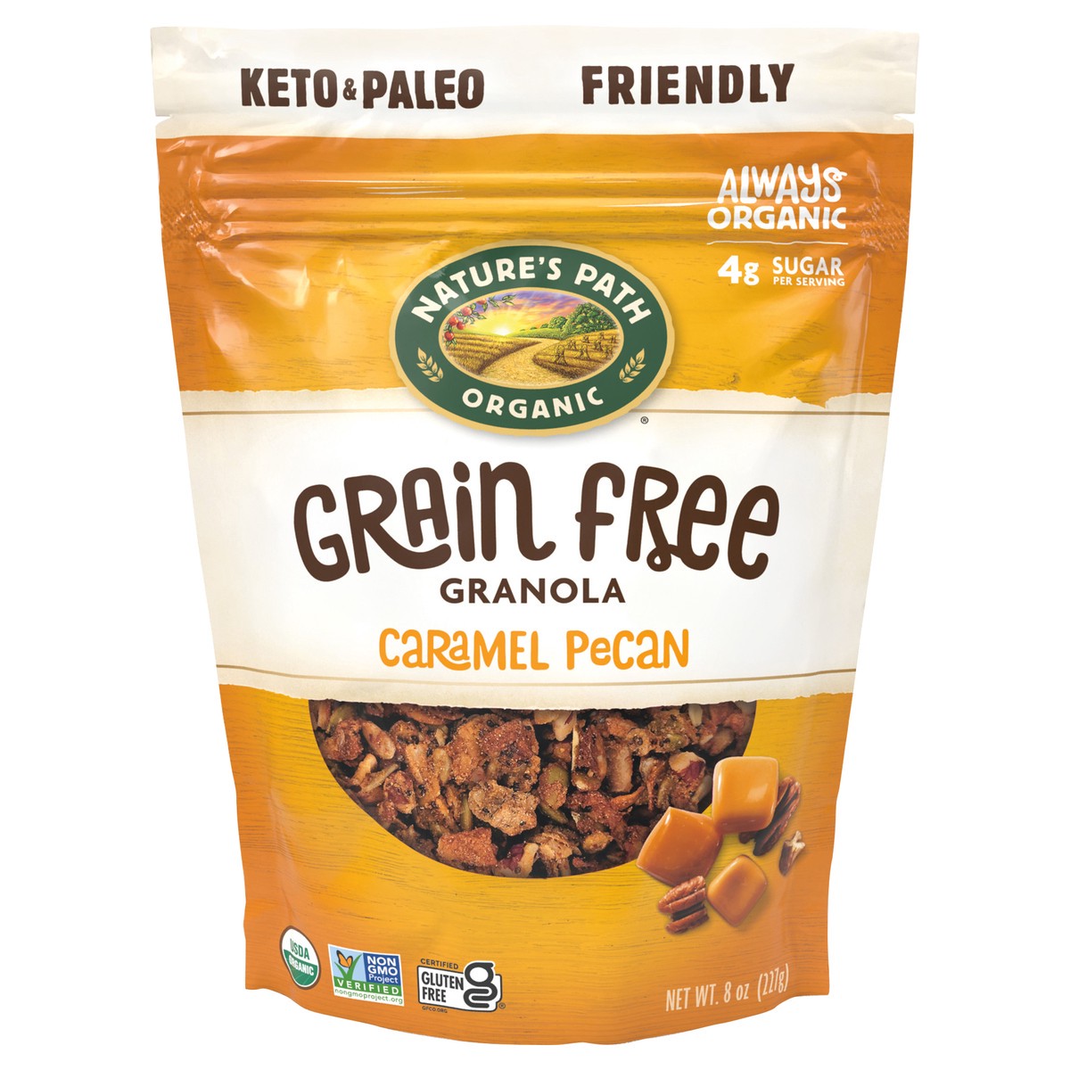 slide 1 of 4, Nature's Path Organic Caramel Pecan Grain Free Granola 8oz Pouch, 8 oz