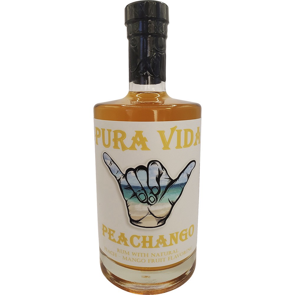 slide 1 of 1, Pura Vida Peachango Mango Rum, 750 ml