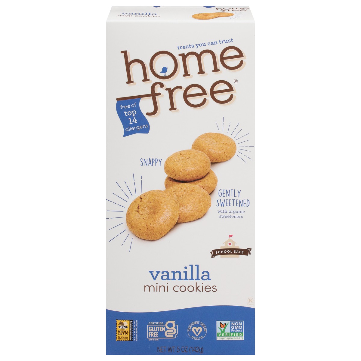 slide 1 of 6, Homefree Vanilla Mini Cookies 5 oz, 5 oz