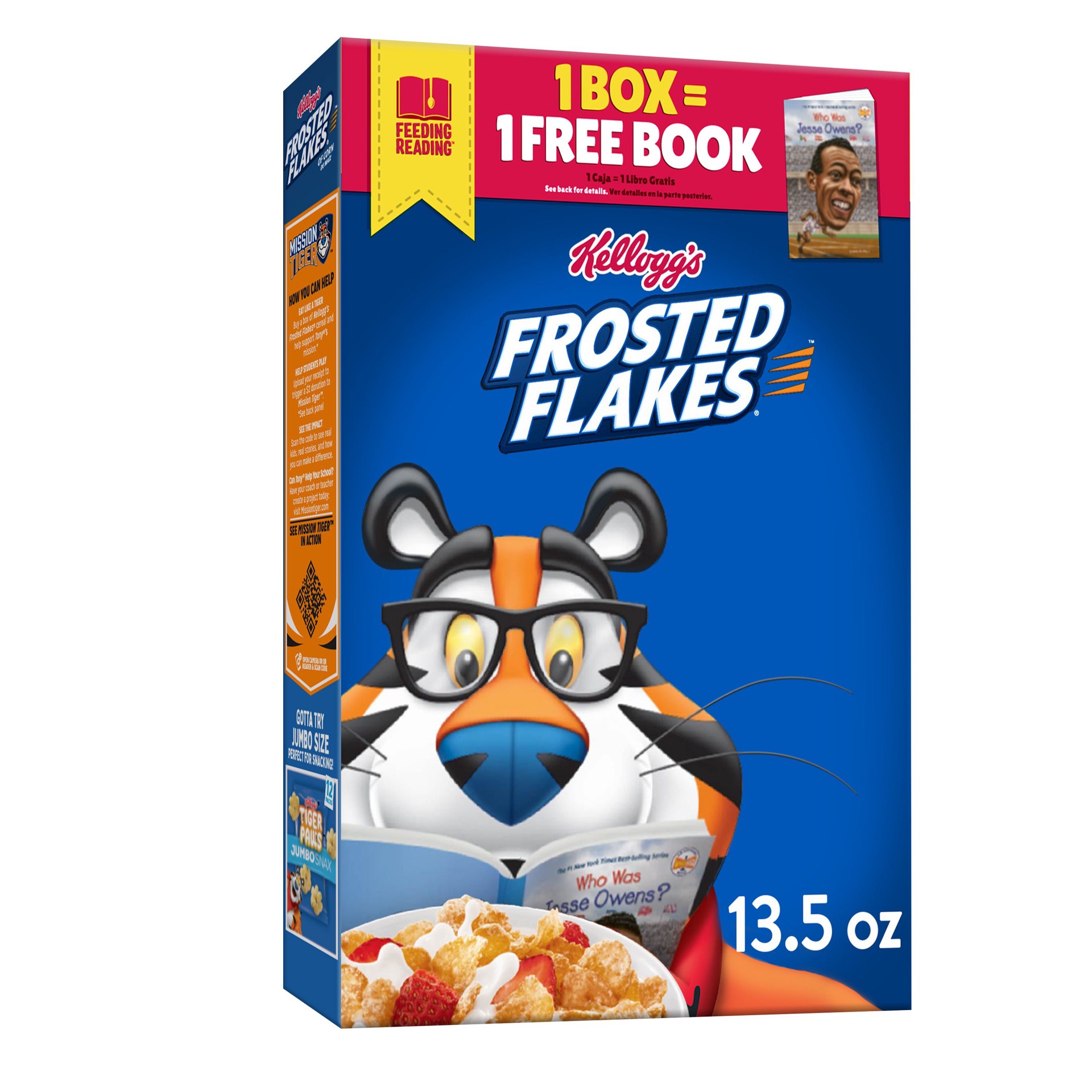 slide 1 of 7, Kellogg's Frosted Flakes Breakfast Cereal, 8 Vitamins and Minerals, Original, 13.5 oz