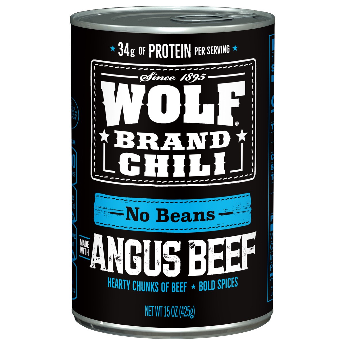 slide 1 of 5, Wolf Brand No Beans Angus Beef Chili 15 oz,
