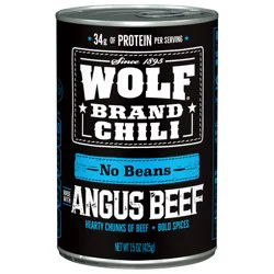 Wolf Brand Angus No Beans Chili - 15 oz Can