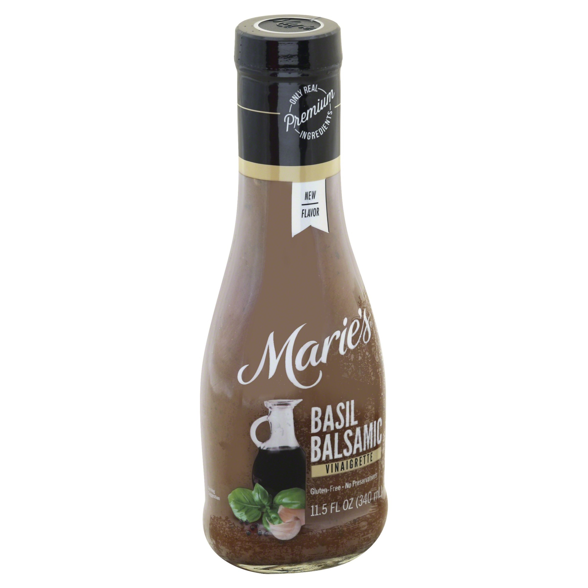 slide 1 of 8, Marie's Basil Balsamic Vinaigrette Caprese Salad Dressing, 11.5 fl oz