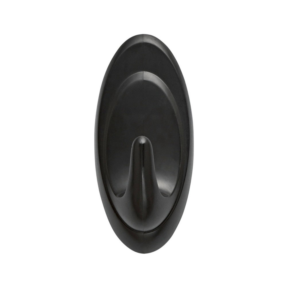 slide 3 of 10, Command Medium Sized Outdoor Terrace Decorative Hooks with Foam Strips Black, 1 ct