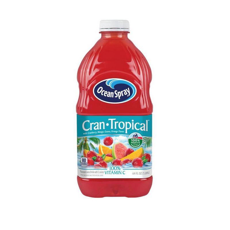 slide 1 of 4, Ocean Spray Cran-Tropical Juice - 64 fl oz Bottle, 64 fl oz