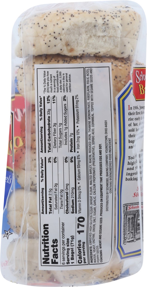 slide 10 of 14, Schwebel Everything Bagel, 15 ct