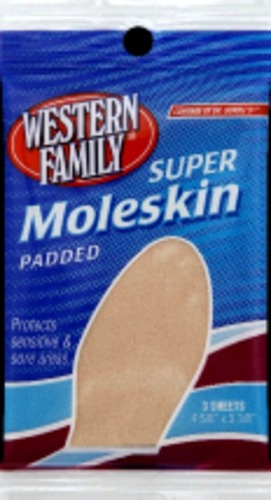 slide 1 of 1, Western Family Moleskin Super, 3 ct