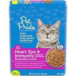 Pet Pride Heart, Eye & Immunity Support Formula Chicken Flavored Dry Cat Food
