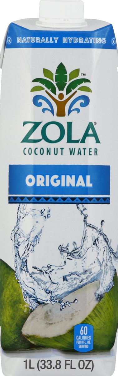 slide 4 of 4, Zola Original Coconut Water, 33.8 fl oz