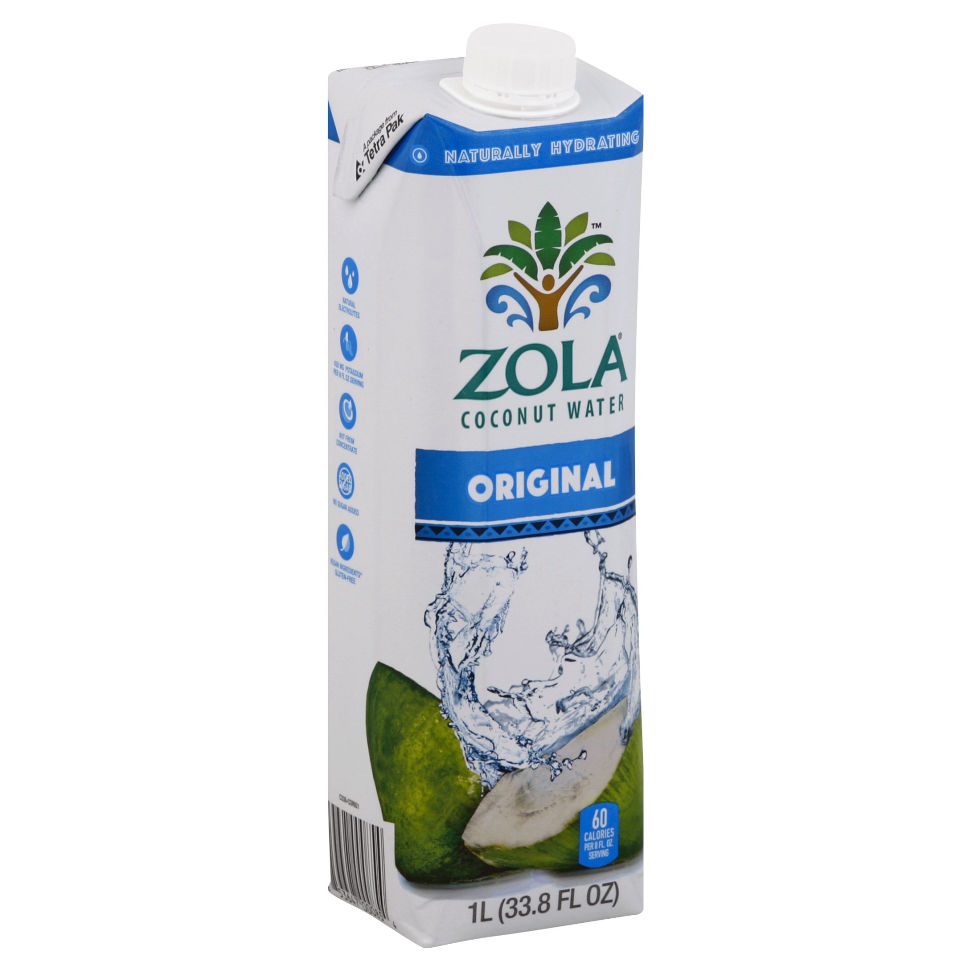 slide 1 of 4, Zola Original Coconut Water, 33.8 fl oz