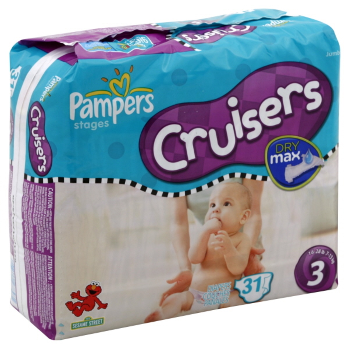 slide 2 of 2, Pampers Diapers , 31 ct