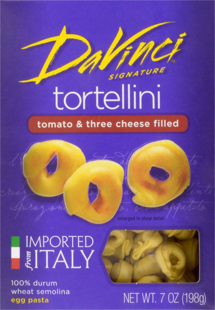slide 1 of 1, DaVinci Tomato & Three Cheese Filled Pasta, 7 oz