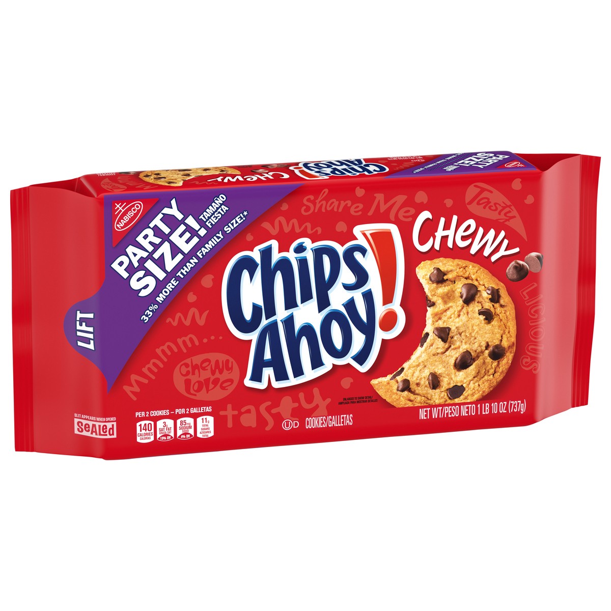 slide 2 of 9, Chips Ahoy! Chewy Cookies Party Size, 26 oz