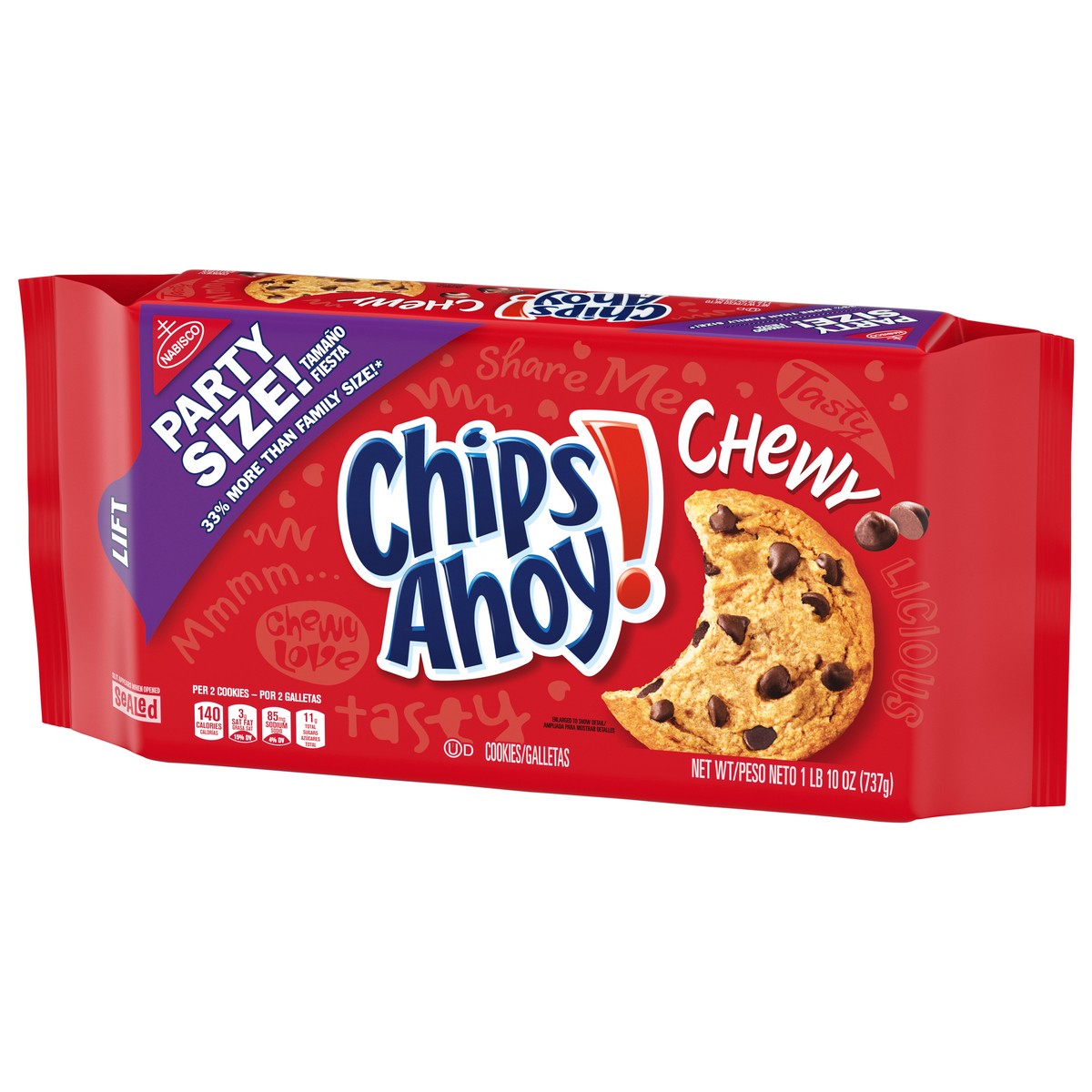 slide 3 of 9, Chips Ahoy! Chewy Cookies Party Size, 26 oz