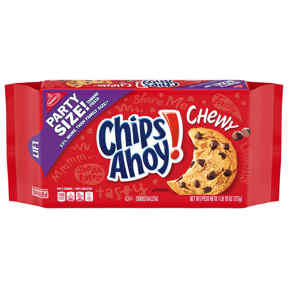 slide 1 of 9, Chips Ahoy! Chewy Cookies Party Size, 26 oz