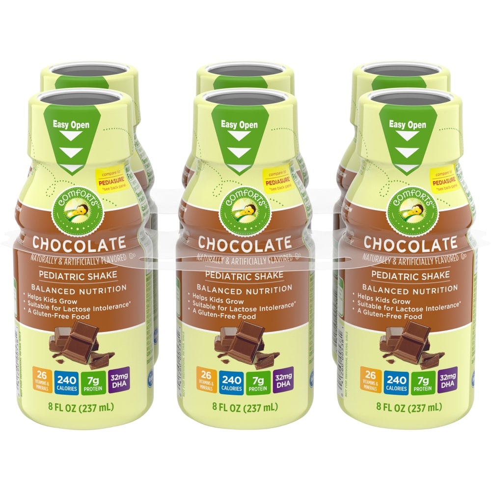 slide 1 of 4, Comforts Chocolate Pediatric Shake, 6 ct; 8 fl oz