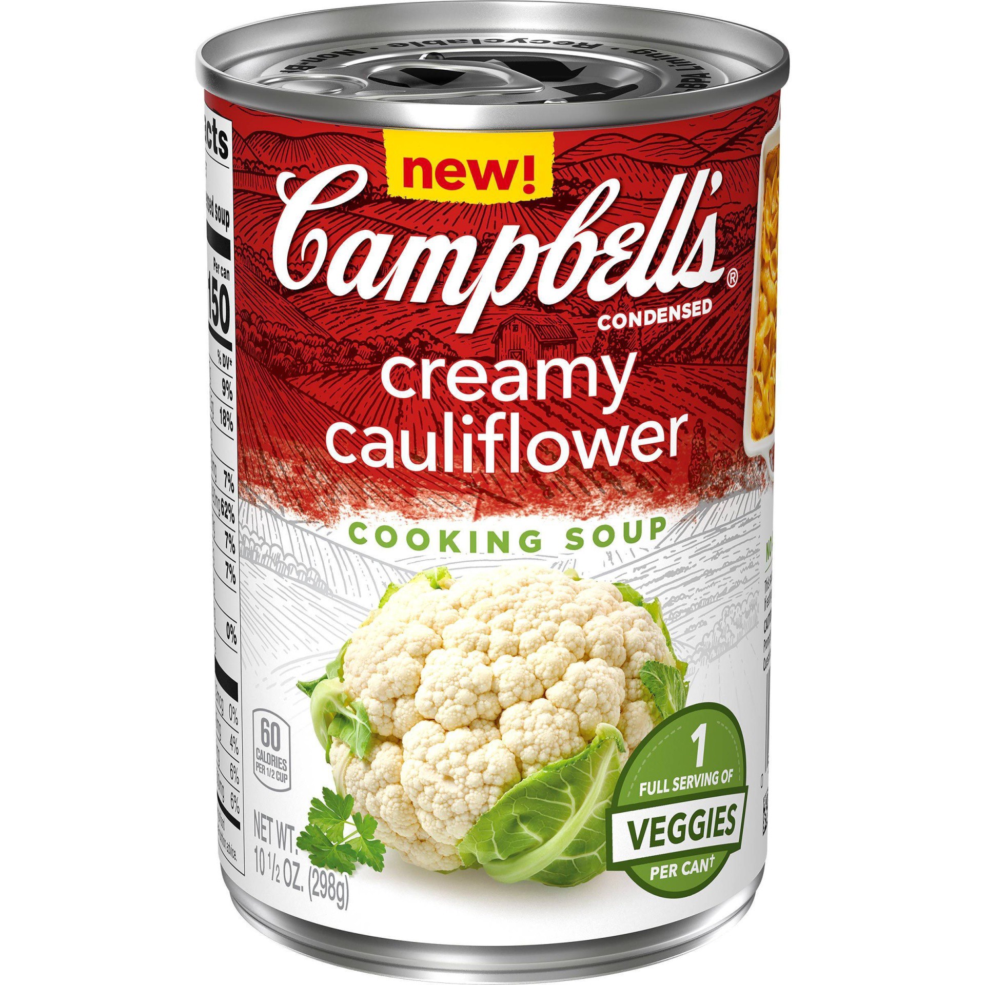 slide 1 of 6, Campbell's Condensed Creamy Cauliflower Cooking Soup, 10.5 oz