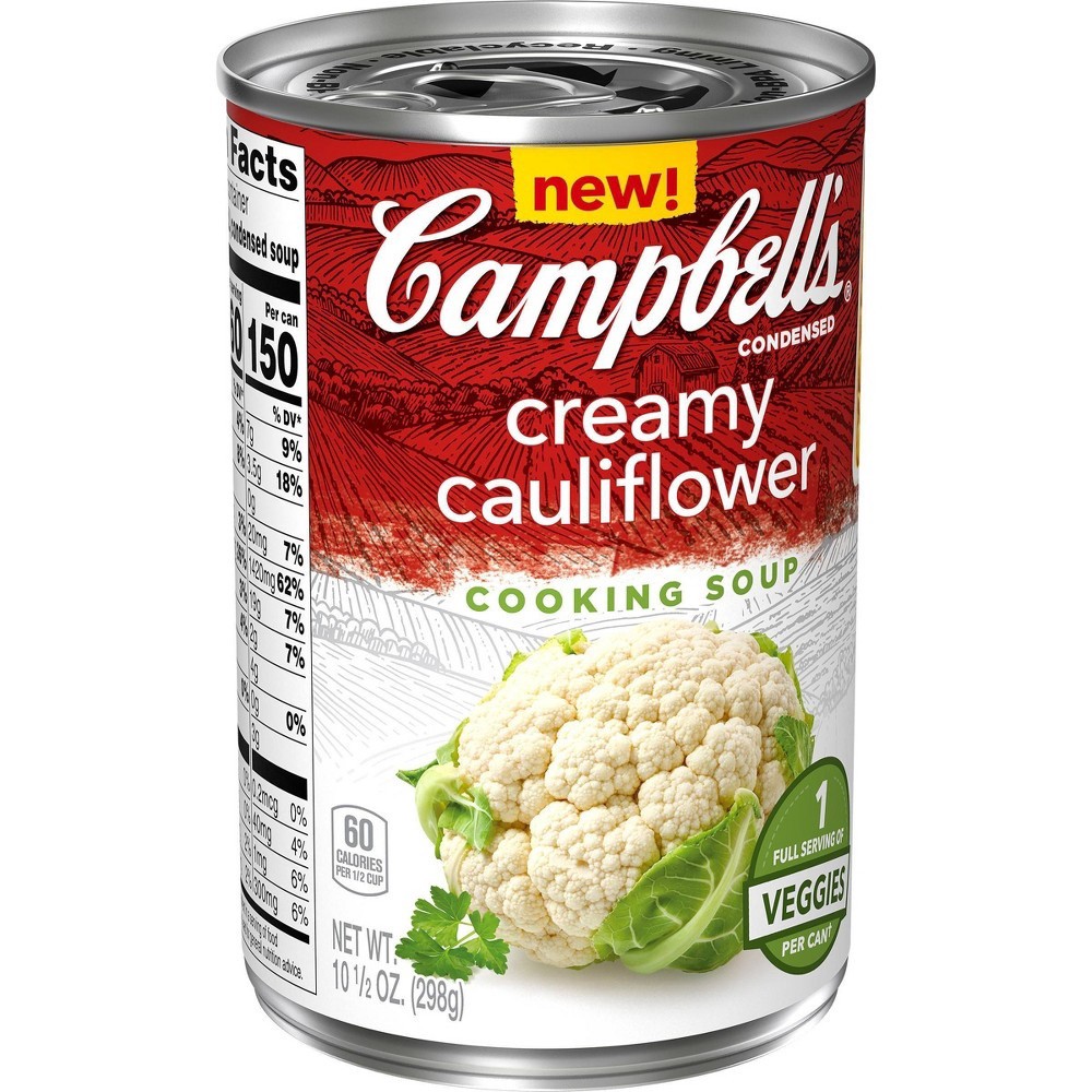slide 3 of 6, Campbell's Condensed Creamy Cauliflower Cooking Soup, 10.5 oz