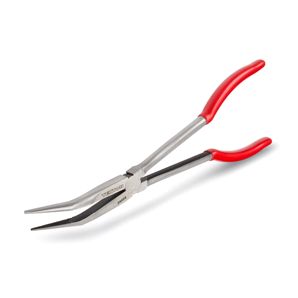 slide 1 of 1, Tekton Long Reach 45-Degree Bent Long Nose Pliers, 11 in