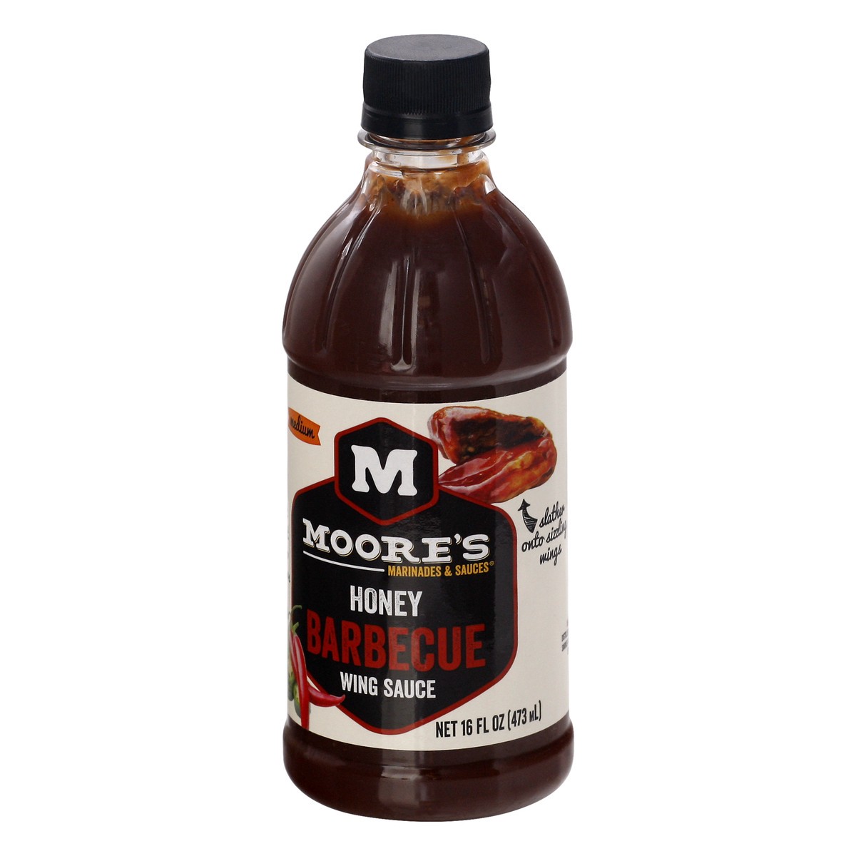 slide 3 of 10, Moore's Honey Bbq Wings Sauce, 16 oz
