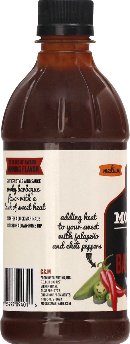 slide 9 of 9, Moore's Mild Honey Barbecue Wing Sauce 16 fl oz, 16 fl oz