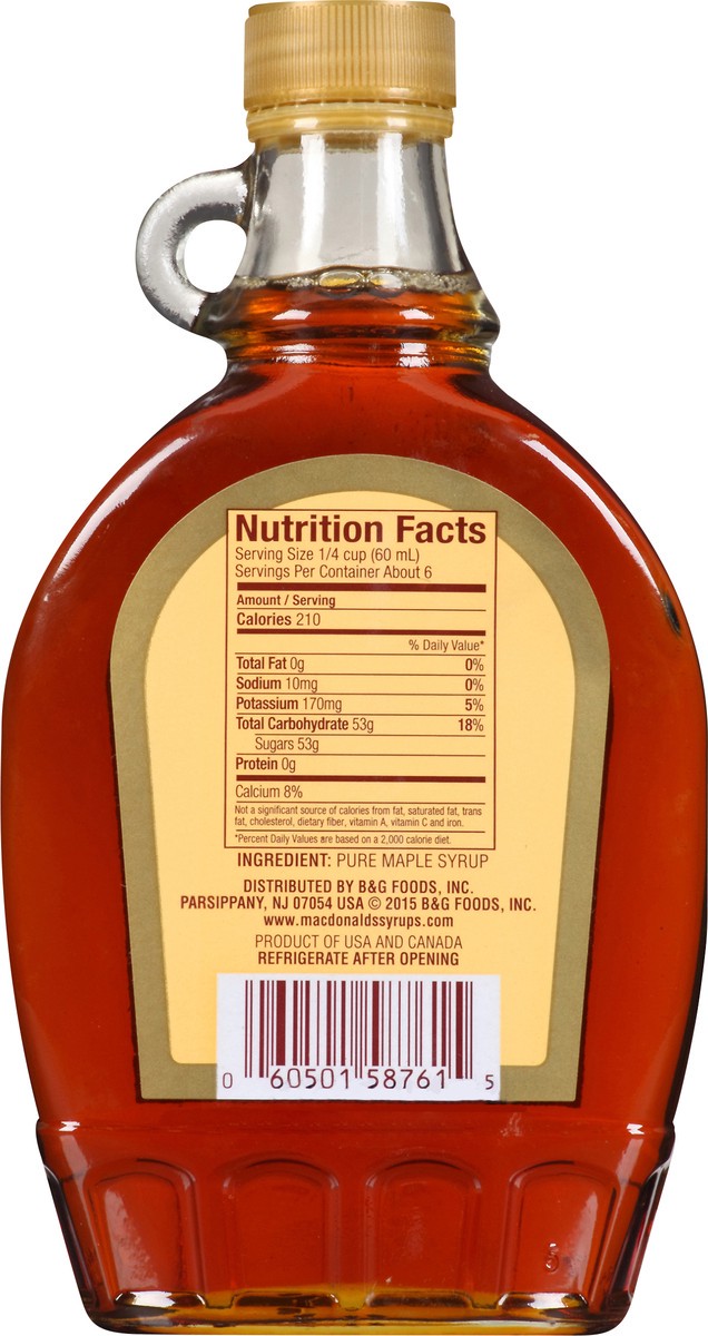 slide 5 of 9, MacDonalds MacDonald''s 100% Pure Maple Syrup 12.5 fl. oz. Bottle, 12.5 fl oz