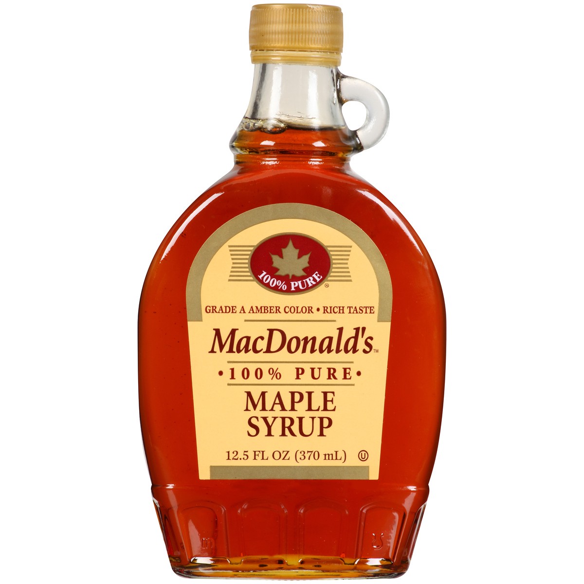 slide 1 of 9, MacDonalds MacDonald''s 100% Pure Maple Syrup 12.5 fl. oz. Bottle, 12.5 fl oz
