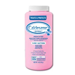 Caldesene Medicated Protecting Body Powder with Zinc Oxide and Cornstarch, Talc Free, 5 oz