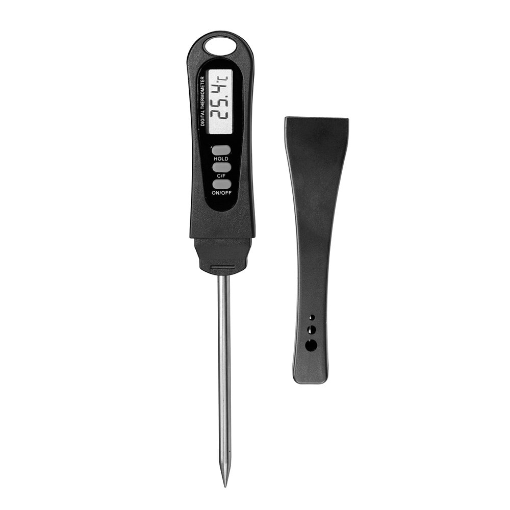 slide 1 of 1, Hd Designs Grill Digital Meat Thermometer - Black, 1 ct