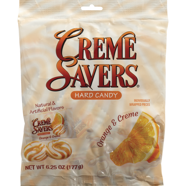slide 1 of 1, Cremesavers Candy Hard Orange And Creme - 6.25 oz, 6.25 oz