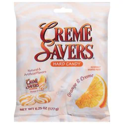 Cremesavers Candy Hard Orange And Creme - 6.25 oz