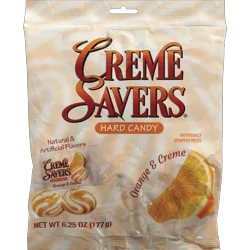 Cremesavers Candy Hard Orange And Creme - 6.25 oz